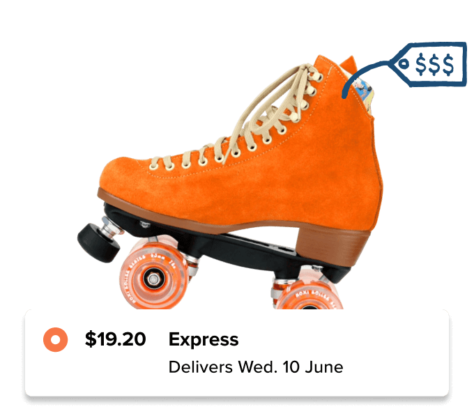 $11.20 standard shipping for roller skates